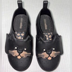 Mini Melissa Jelly Pop Safari Black Shoes - Kids Size 9